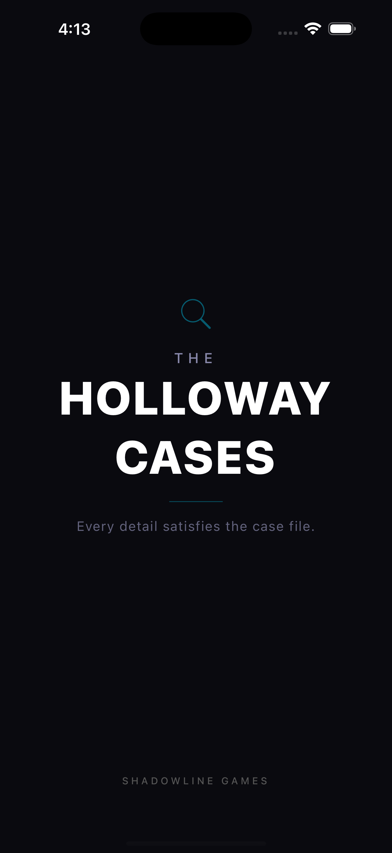Holloway Cases title screen